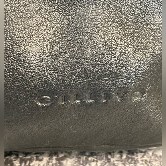 Gillivo Design Studio Black Leather Shoulder Bag Large Silver Hardware - Picture 2 of 11